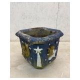 Ceramic Planter with Angel Motifs Ceramic Planter with Angel Motifs