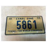 1977 Canal Zone License Plate 1977 Canal Zone License Plate