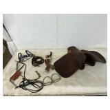 Leather English Saddle With Tack Leather English Saddle With Tack