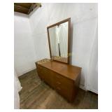 Mid-Century Six-Drawer Dresser with Mirror Mid-Century Six-Drawer Dresser with Mirror