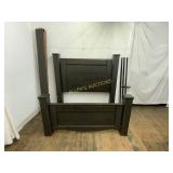 Wood Queen Bed Frame with Rails Wood Queen Bed Frame with Rails