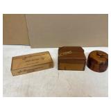 3 Wooden Boxes one is a Cigar Box 3 Wooden Boxes one is a Cigar Box