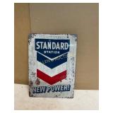 Standard Station Metal Sign Standard Station Metal Sign