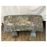 Concrete Bench With Decorative Motifs Concrete Bench With Decorative Motifs