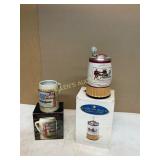 Budweiser� Beer Stein and Lidded Stein Set Budweiser� Beer Stein and Lidded Stein Set