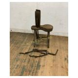 Antique Wooden Shoemaker�s Saddle Seat Antique Wooden Shoemaker�s Saddle Seat