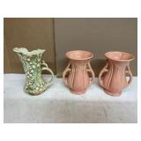 3 Vintage Ceramic Vessels by McCoy 3 Vintage Ceramic Vessels by McCoy