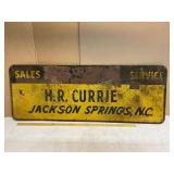 H.R. Currie� Metal Sign, H.R. Currie� Metal Sign,