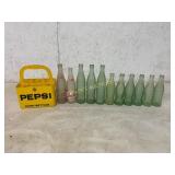 Vintage Soda Bottles and Pepsi Carrier Vintage Soda Bottles and Pepsi Carrier
