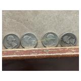 4 Washington Silver Quarters