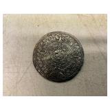 Sterling Silver Aztec Calendar Brooch