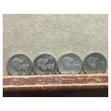4 Silver Washington Quarters
