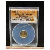 2015-W $5 Gold Eagle PR70 DCAM First Day Issue