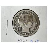 1915 Barber Silver Quarter