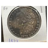 AU 1878 Morgan Silver Dollar