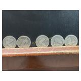 Five Standing Liberty Silver Quarters
