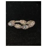 Sterling Silver Bracelet with Gemstones