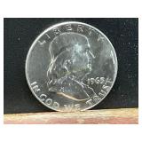 1963 D Franklin Silver Half Dollar