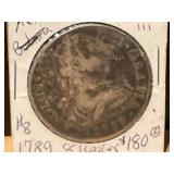 1789 Mexican 8 Reales Silver Coin