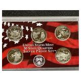 2002 U.S. Mint Silver Proof Set and State Quarters