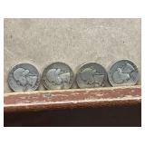 4 Washington Silver Quarters