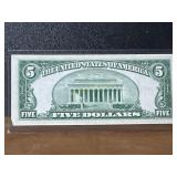 1953 $5 Blue Seal Silver Certificate, Uncirculated