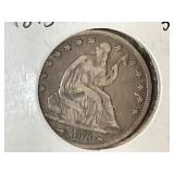 1873 Silver Seated Liberty Half Dollar