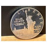1986 S Proof Silver Dollar, Ellis Island