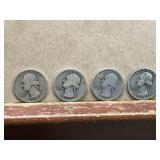 4 Washington Silver Quarters