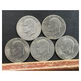 Set of 5 Eisenhower Dollars (1971-1972)