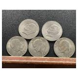 Set of 5 Eisenhower Dollar Coins