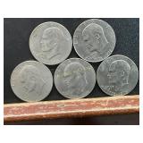 5 Bicentennial Eisenhower Dollar Coins