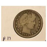 1896 Barber Silver Quarter