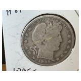1895 Barber Silver Half Dollar