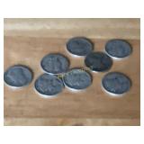 8 Mercury Silver Dimes