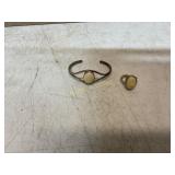 Sterling Silver Cuff Bracelet and Ring