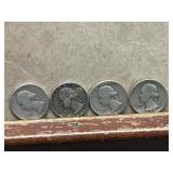 4 Washington Silver Quarters