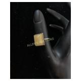 Sterling Silver Ring with Yellow Stone