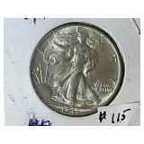 1942 Liberty Walking Silver Half Dollar