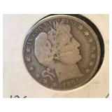 1894-S Silver Barber Half Dollar