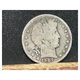 1907-O Barber Silver Half Dollar, 90% Silver