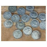 15 Kennedy Silver Half Dollars