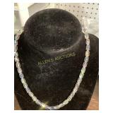 Sterling Clasp Glass Beaded Necklace