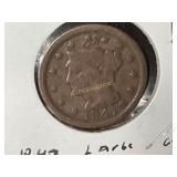 1847 Large Cent