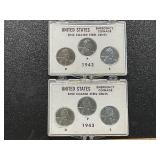 Set of 6 1943 Steel Lincoln Cents