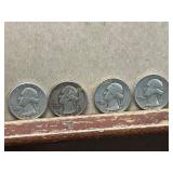 4 Washington Silver Quarters