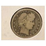 1915 Barber Silver Quarter, U.S. Mint