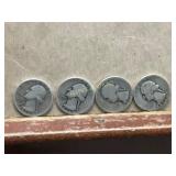 4 Washington Silver Quarters