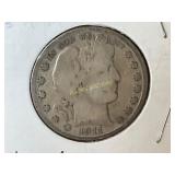 1911-S Barber Silver Half Dollar