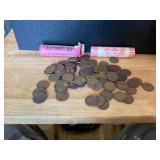 80 Wheat Pennies, Mixed Dates